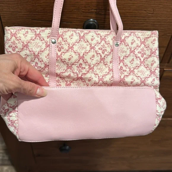 Longaberger breast cancer bow ribbon hope purse bag - Picture 4 of 5
